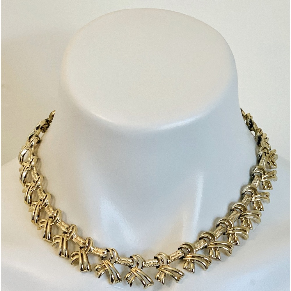 Vintage KRAMER choker-style bow necklace